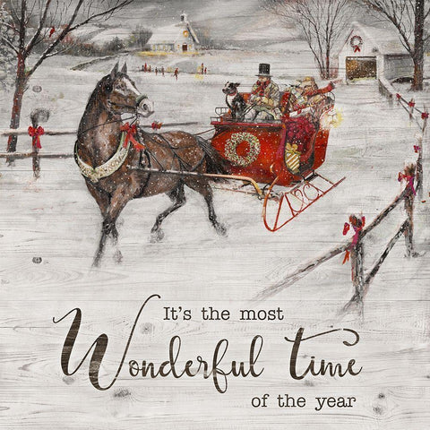 Most Wonderful Time White Modern Wood Framed Art Print by Manning, Ruane