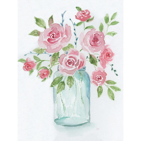 Adorable II White Modern Wood Framed Art Print by Nan