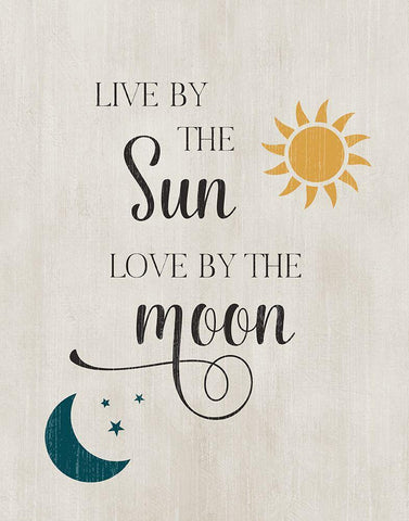 Sun and Moon White Modern Wood Framed Art Print with Double Matting by CAD Designs