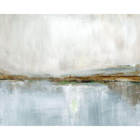 Autumn Coast Black Modern Wood Framed Art Print by Nan