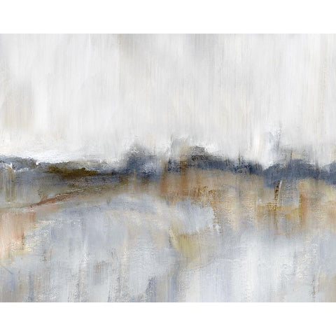 Autumnal Tide Black Modern Wood Framed Art Print with Double Matting by Nan