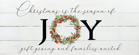 Season of Joy White Modern Wood Framed Art Print with Double Matting by Swatland, Sally