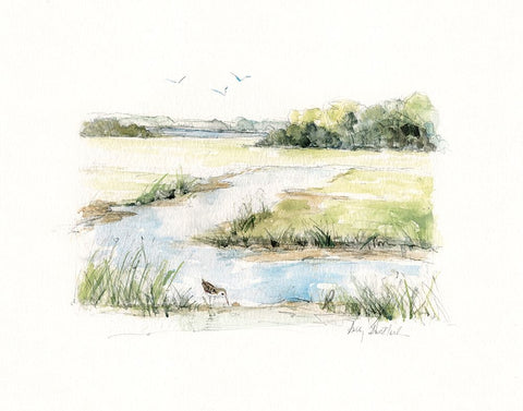 Early Morning II White Modern Wood Framed Art Print with Double Matting by Swatland, Sally