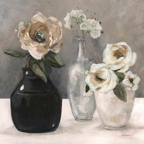 Contrasting Focus White Modern Wood Framed Art Print with Double Matting by Robinson, Carol