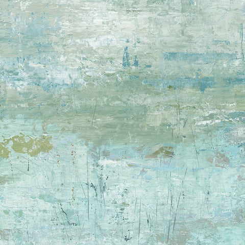 Abstract Watergarden II Black Modern Wood Framed Art Print by Robinson, Carol