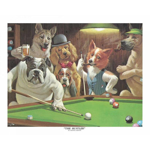The Hustler Black Modern Wood Framed Art Print by Sarnoff, Arthur