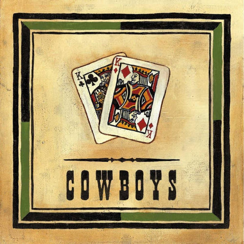 Cowboys Gold Ornate Wood Framed Art Print with Double Matting by Anderson-Tapp, Jocelyne