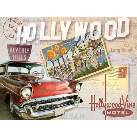Road Trip I Black Modern Wood Framed Art Print by Mallett, Keith