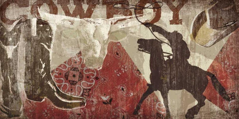 Saddle Up I White Modern Wood Framed Art Print with Double Matting by Venter, Tandi