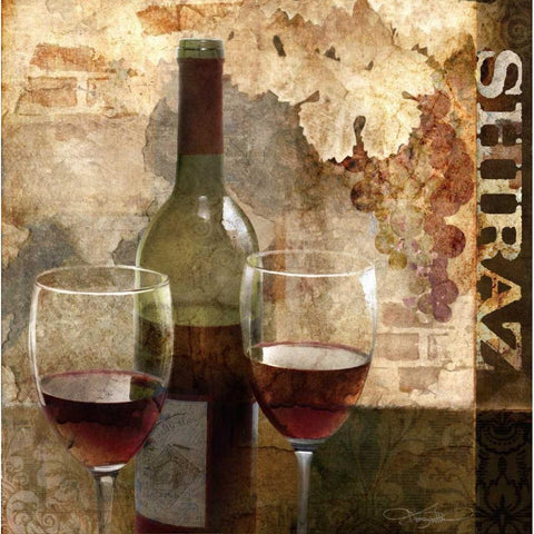 Shiraz Gold Ornate Wood Framed Art Print with Double Matting by Mallett, Keith