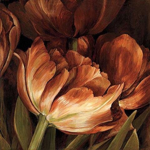 Color Harmony II Black Ornate Wood Framed Art Print with Double Matting by Thompson, Linda