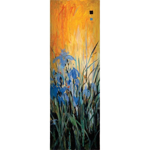 Golden Winged Garden II White Modern Wood Framed Art Print by Li-Leger, Don