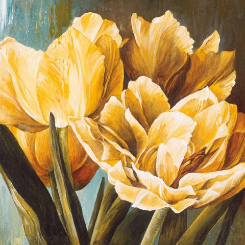 Floral Radiance II White Modern Wood Framed Art Print by Thompson, Linda