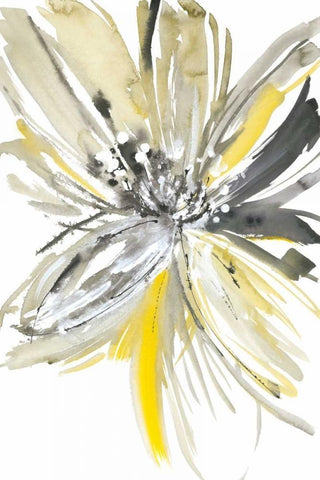 A Sunny Bloom Black Ornate Wood Framed Art Print with Double Matting by Meyers, Rebecca