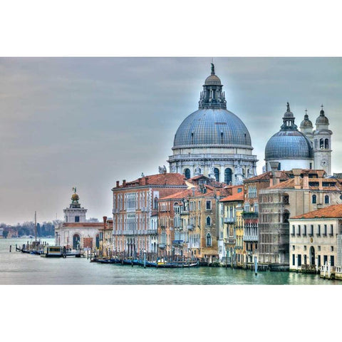 Venice Lately Black Modern Wood Framed Art Print with Double Matting by Frank, Assaf