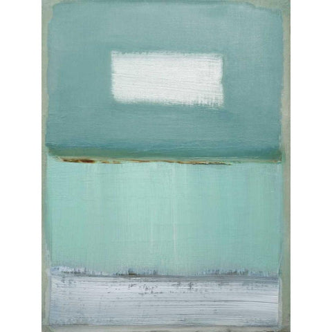 Azure Blue I White Modern Wood Framed Art Print by Gold, Caroline