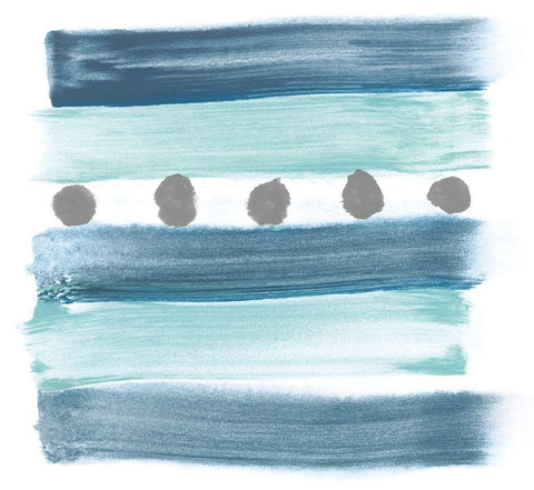 Beach Day II White Modern Wood Framed Art Print with Double Matting by Vindedzis, Rita