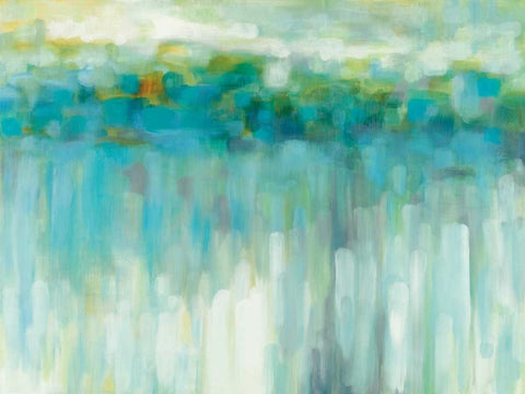 Lights on the Beach Black Ornate Wood Framed Art Print with Double Matting by Parker, Karen Lorena