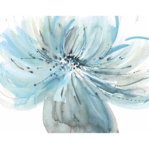 A Grand Bloom White Modern Wood Framed Art Print by Meyers, Rebecca