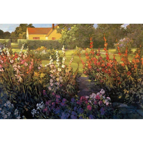 Farm Garden White Modern Wood Framed Art Print by Craig, Philip