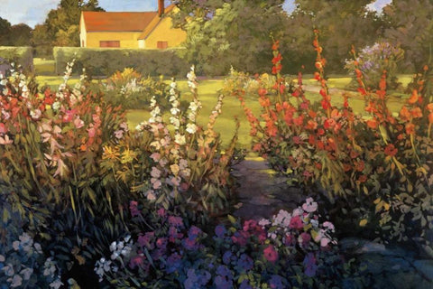Farm Garden White Modern Wood Framed Art Print with Double Matting by Craig, Philip