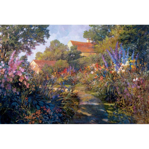 Annapolis Garden White Modern Wood Framed Art Print by Craig, Philip