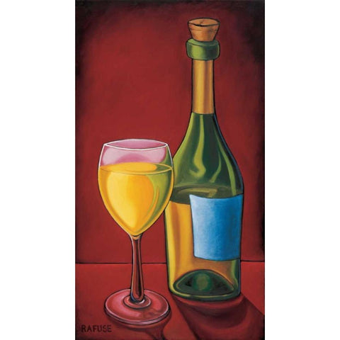 White Wine Black Modern Wood Framed Art Print by Rafuse, Will