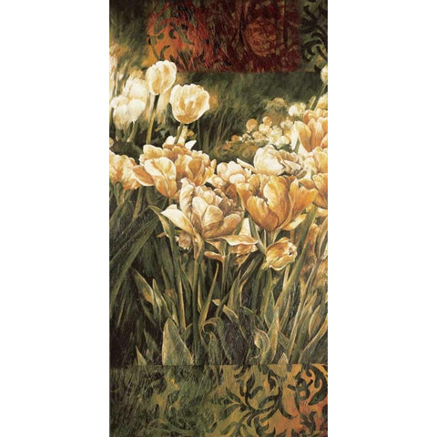 Summer Garden I White Modern Wood Framed Art Print by Thompson, Linda
