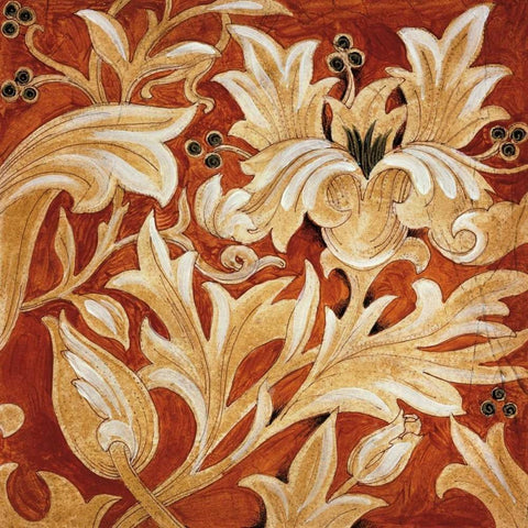 Jewel Tones Gold Ornate Wood Framed Art Print with Double Matting by Jardine, Liz