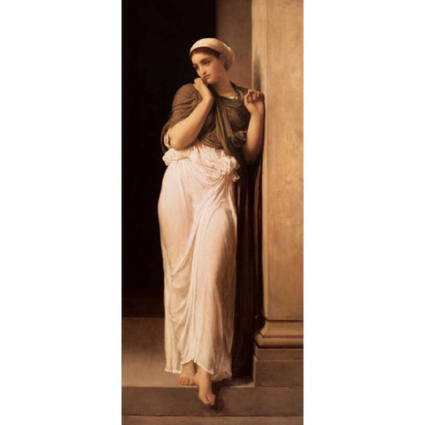 Nausicaa from James Joyces Ulysses White Modern Wood Framed Art Print by Leighton, Lord Frederic