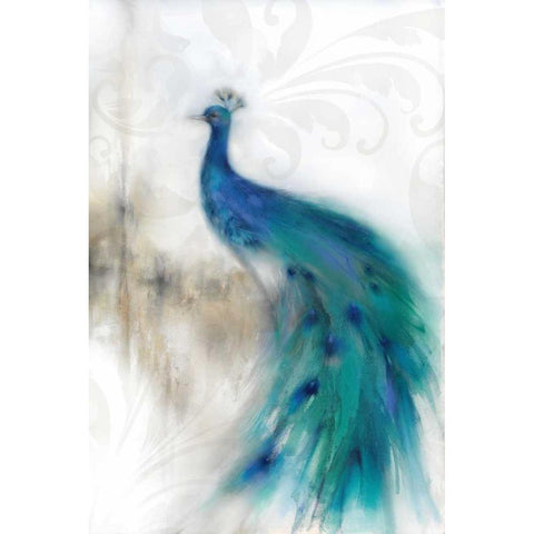Jewel Plumes II White Modern Wood Framed Art Print by Prior, J.P.