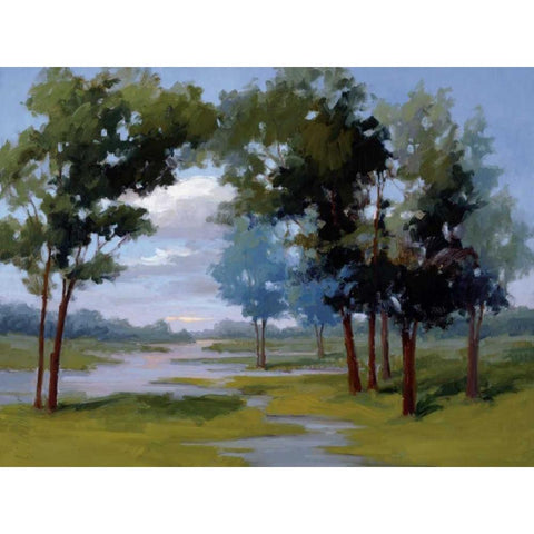 Wandering Water White Modern Wood Framed Art Print by McMurry, Vicki