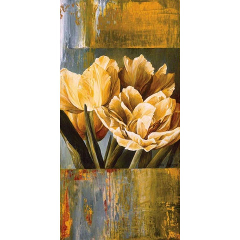 Floral Radiance II White Modern Wood Framed Art Print by Thompson, Linda