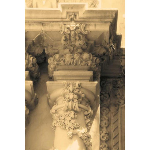 Column I Gold Ornate Wood Framed Art Print with Double Matting by Gilboa, Marina Drasnin