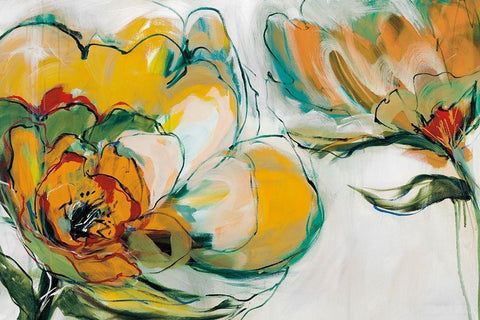 Bloomed III White Modern Wood Framed Art Print with Double Matting by Fitsimmons, A.