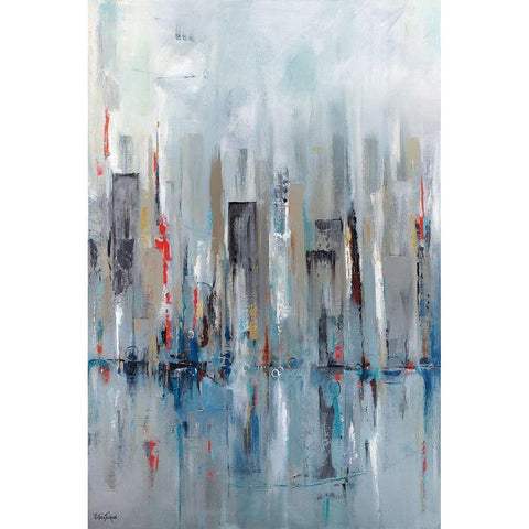 Effervescent Reflections White Modern Wood Framed Art Print by Jackson, Victoria