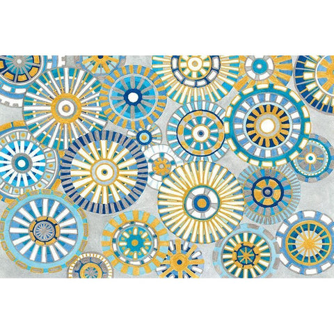 Circle Delight Black Modern Wood Framed Art Print with Double Matting by Banks, Debbie