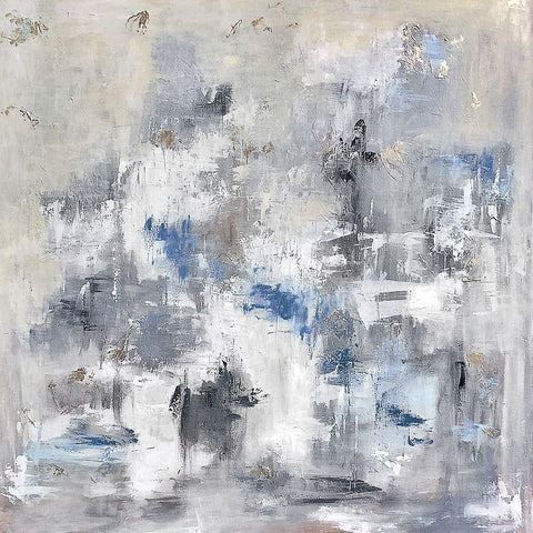 Take A Breath White Modern Wood Framed Art Print with Double Matting by Bell, Emma