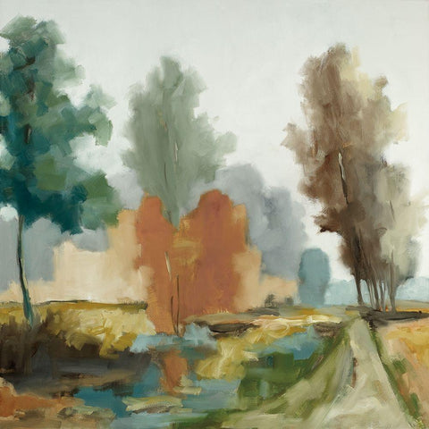 Off the Beaten Path White Modern Wood Framed Art Print with Double Matting by Ellens, Jacqueline