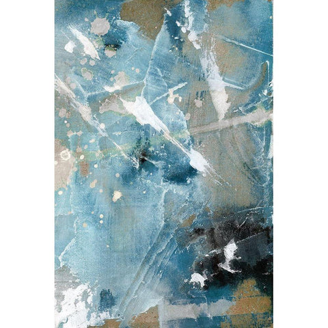 Completely Black Modern Wood Framed Art Print with Double Matting by Fontaine, Stephane