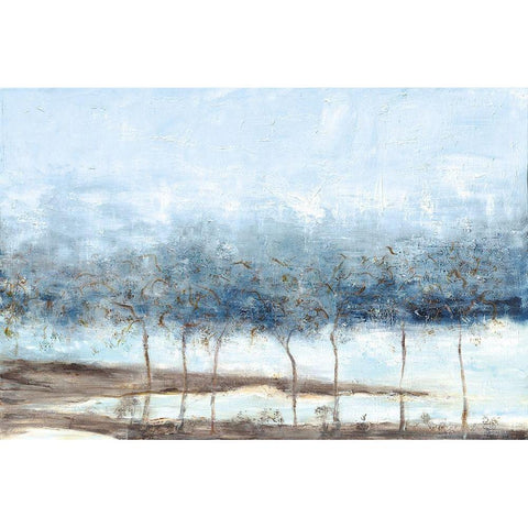 Riverside White Modern Wood Framed Art Print by Kadmiri, Aziz