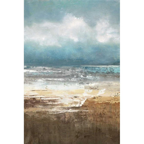 Oceanscape Black Modern Wood Framed Art Print with Double Matting by Quintero, Tita