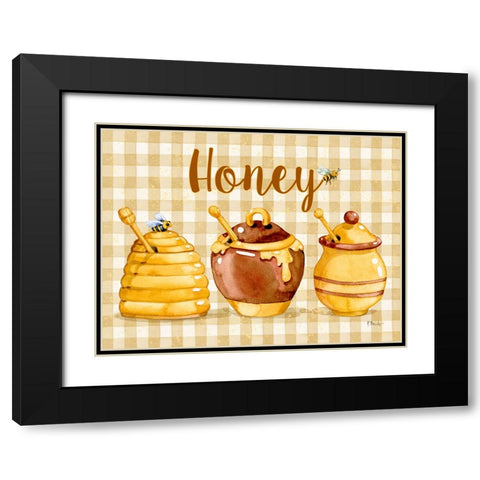 Honey Pot Horizontal - Speckled Black Modern Wood Framed Art Print with Double Matting by Brent, Paul
