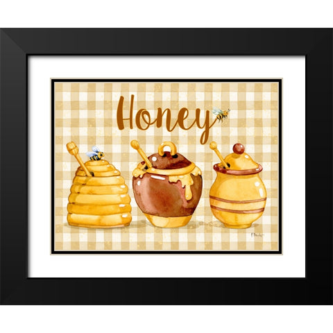 Honey Pot Horizontal - Speckled Black Modern Wood Framed Art Print with Double Matting by Brent, Paul