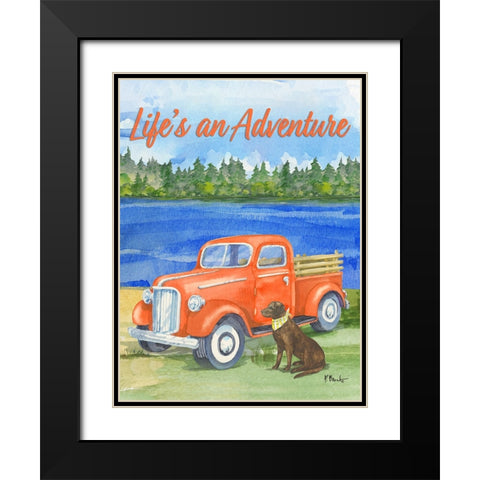 Lake Truck II Black Modern Wood Framed Art Print with Double Matting by Brent, Paul