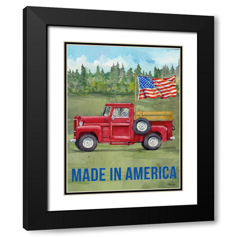 Freedom Farm Vertical II Black Modern Wood Framed Art Print with Double Matting by Brent, Paul