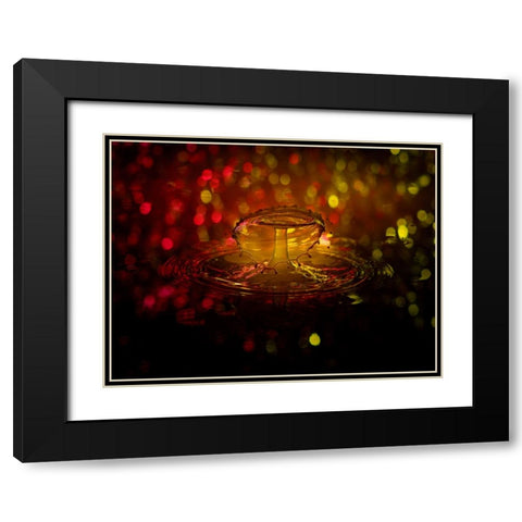 Abstract 5 Black Modern Wood Framed Art Print with Double Matting by Lee, Rachel