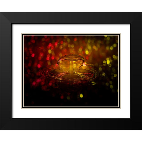 Abstract 5 Black Modern Wood Framed Art Print with Double Matting by Lee, Rachel