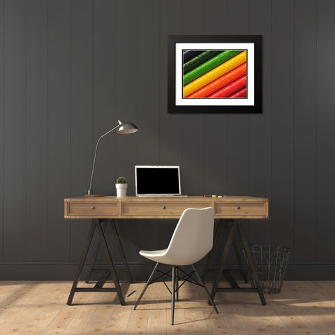 Abstract 6 Black Modern Wood Framed Art Print with Double Matting by Lee, Rachel