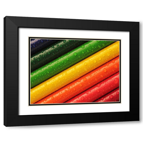 Abstract 6 Black Modern Wood Framed Art Print with Double Matting by Lee, Rachel